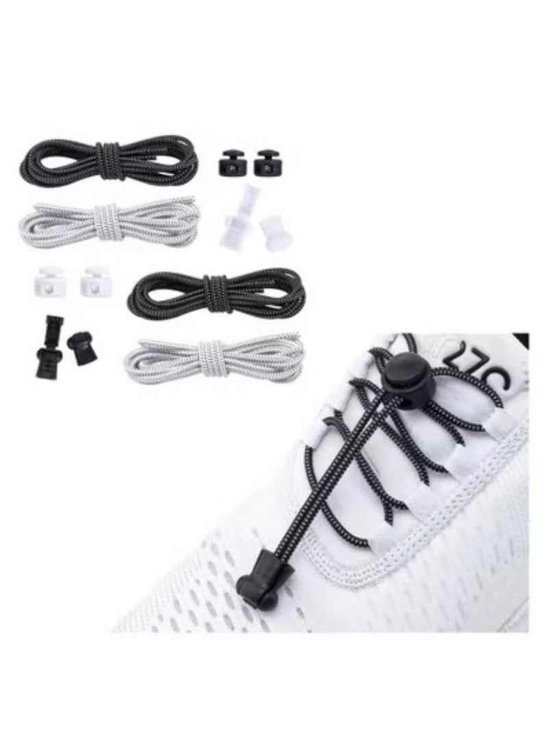 Generic - No Tie Shoelaces, 2 Pairs Elastic Lock Shoe Laces - Image 1