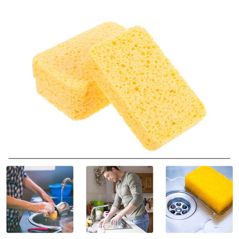 4Pcs Non Scratch Kitchen Scrubber Sponges Double Sided Dishwashing Cleaning Tool - Image 4