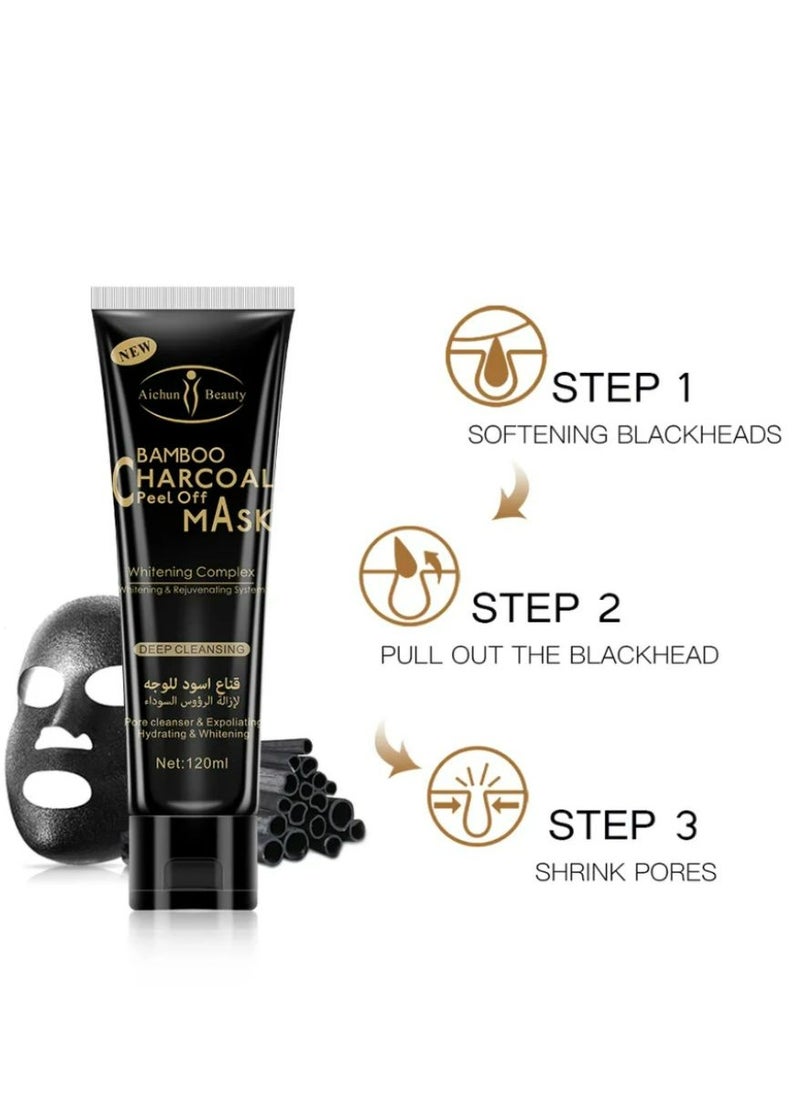 Aichun beauty - Bamboo Charcoal Face Black Mask 120 ML - Image 1