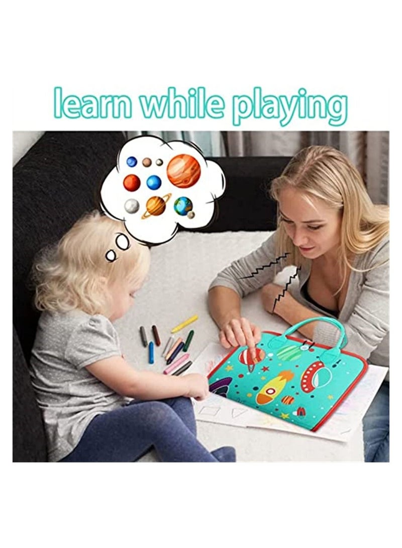 NIBEMINENT Busy Board, Montessori Toys for Toddler 2 3 4, Sensory Board Learning Fine Motor Skills, Preschool Activities Educational Travel Boys Girls  - Image 2