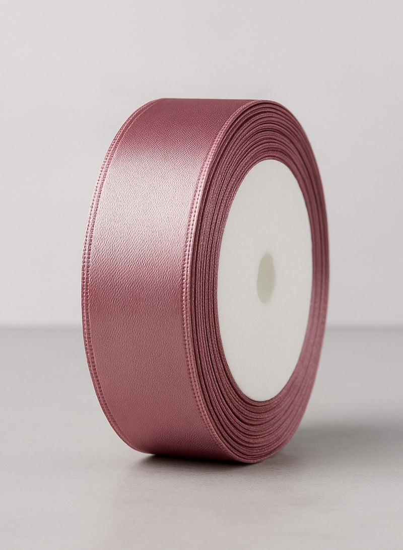 ميلز شريط ساتان وردي غباري – 2.5 سم × 25 ياردة | شريط زينة للحرف اليدوية وتغليف الهدايا - Image 1