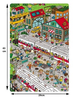 Webby Railway Station Illustration Jigsaw Puzzle For Boys & Girls 252 Pieces  - Image 3