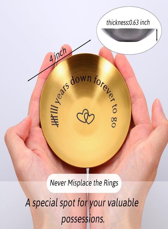 Perleddom 8th Bronze Anniversary Wedding Gifts for Her Couple Women Men Bronze 8th Anniversary Ring Holder for Women 8th Anniversary Jewlery Tray Christmas Valentines Birthday Gifts for Women Men Wife Husband - Image 3
