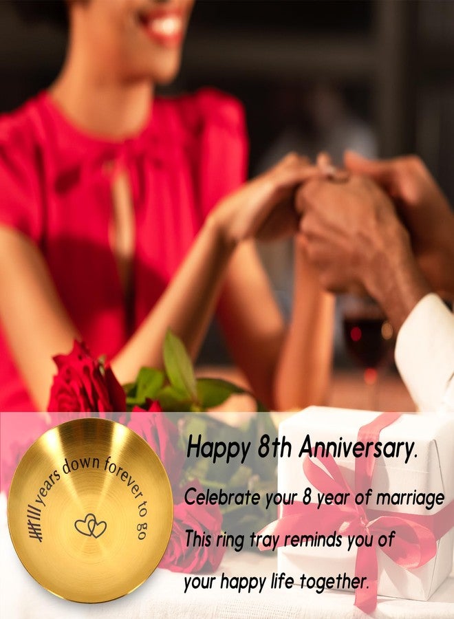 Perleddom 8th Bronze Anniversary Wedding Gifts for Her Couple Women Men Bronze 8th Anniversary Ring Holder for Women 8th Anniversary Jewlery Tray Christmas Valentines Birthday Gifts for Women Men Wife Husband - Image 2