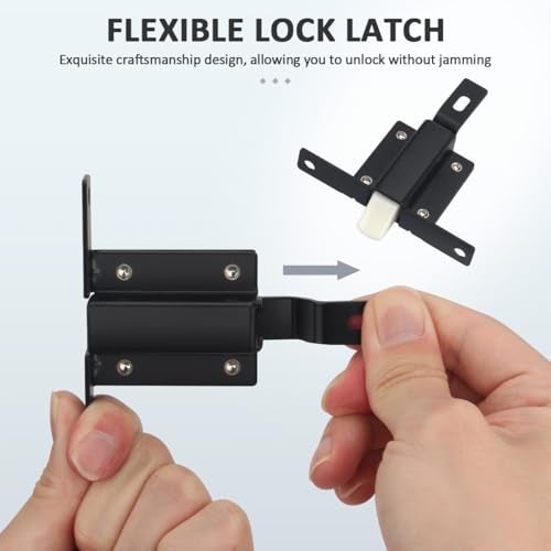 JIYIZO 2pcs RV Baggage Door Latch for Compartment Doors Storage Doors Catch fit for Fleetwood Monaco and Winnebago Style RV Motorhome 3 inch Between Holes - Image 3