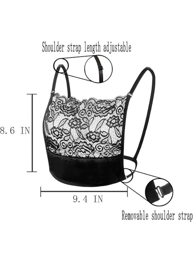 ChicAbode Lady Lace Wearable Mock Camisole Bra Insert Overlay Modesty Panel Vest. - Image 4