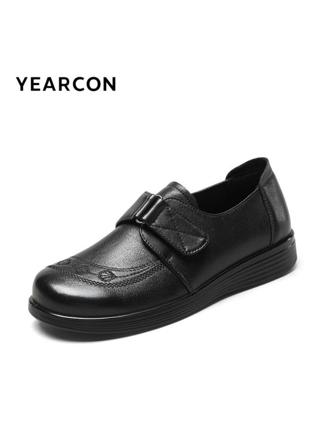 YEARCON Yierkang Women'S Shoes Comfortable Flat Mother Shoes Casual Single Shoes Women 13417W Black Size 38 - Image 4