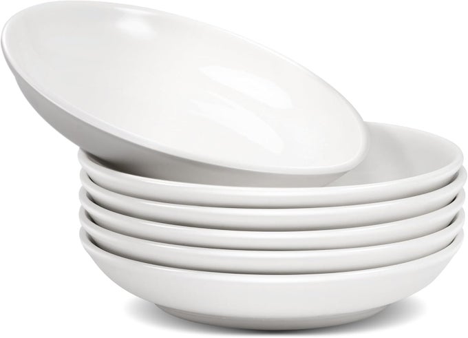 WHITE DESSERT PLATES CERAMICSET OF 6 SMALL DINNER PLATES6 INCH ROUND APPETIZER PLATESCERAMIC SALAD PLATES SETCERAMIC SERVING DISHESMICROWAVE AND DISHWASHER SAFE