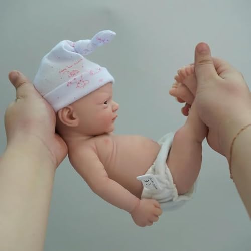 Mire & Mire Reborn Baby Dolls 12" Girl Micro Preemie Full Body Silicone Newborn Realistic Open Eyes Doll - Image 5
