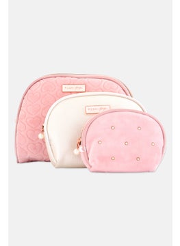 Posh  Pop Women 3 Pcs Cosmetics Bag, Multicolor  - Image 1