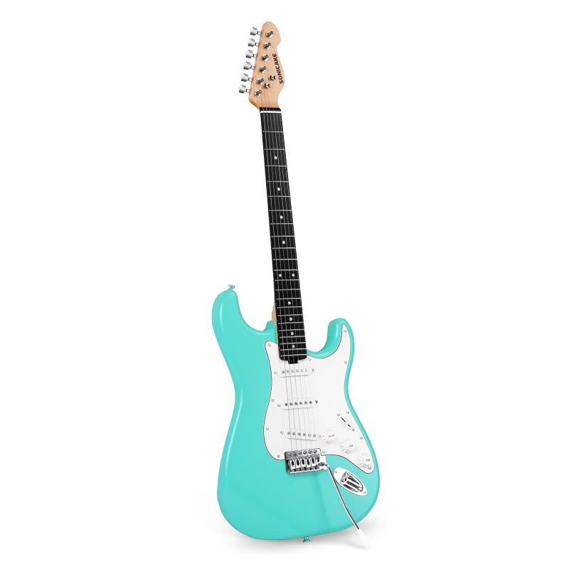 Sonicake Electric Guitar, 39" Beginner Electric Guitar, Classic SSS Pickup, Tremolo Bridge, Full-Size Lightweight Body, Rounded Fret Ends, Heel Adjustment Truss Rod (Sea Bubble Green) - Image 1