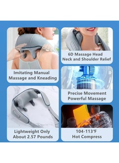 Generic Mini Neck Massager, Shiatsu Back Neck Massager with Heat, Electric Massager for Back & Shoulder, Massage Pillow for Neck, Back, Shoulder, Leg, Deep Massage at Home for Muscle Relaxation  - Image 5