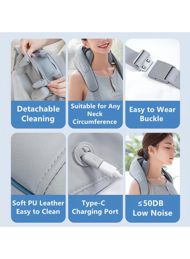 BIG CLICK Mini Neck Massager, Shiatsu Back Neck Massager with Heat, Electric Massager for Back & Shoulder, Massage Pillow for Neck, Back, Shoulder, Leg, Deep Massage at Home for Muscle Relaxation - Image 4