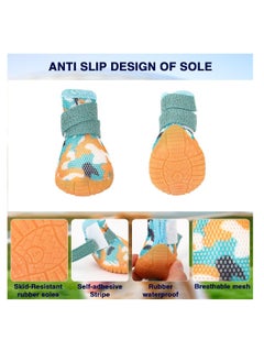 Generic Dog Boots Paw Protector, 4Pcs Breathable Dog Paw Protector, for Injured Paws Anti Slip Dog Shoes, Dog Walking Boots, for Small, Medium Dogs Boots Comfortable Paw Protection for Pet Puppy  - Image 2