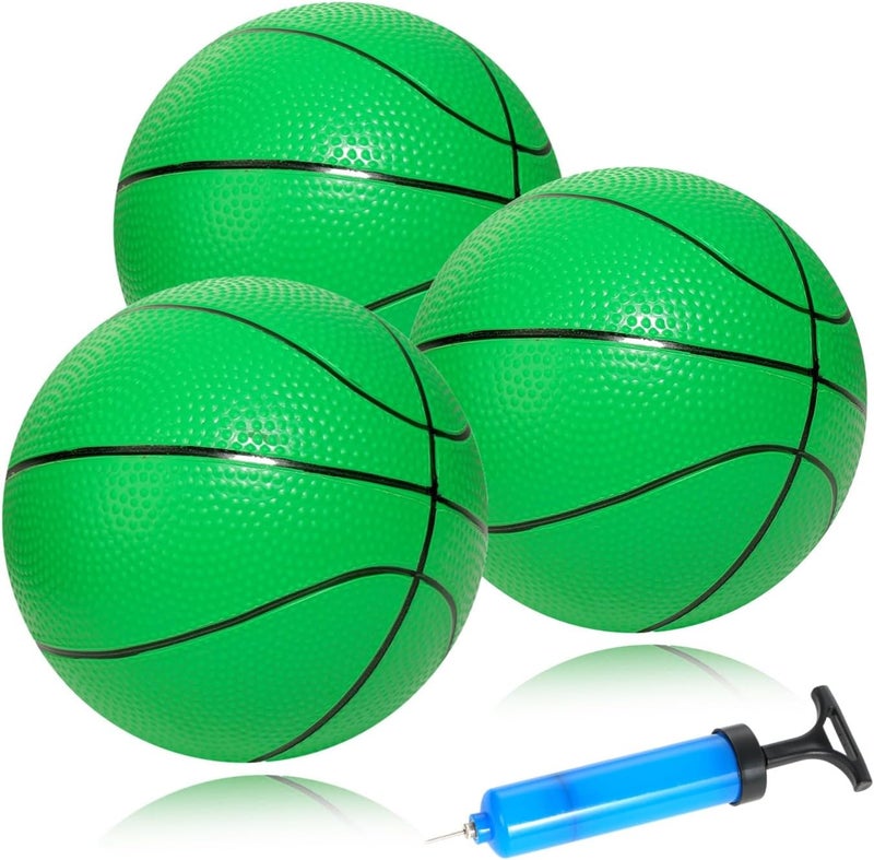 INTOWIND Mini Basketballs 3 Pack - 7inch Small Basketball Size 3 Set with Pump Needle - Ideal for Mini Hoop, Outdoor & Indoor Play - Kids Basketball Party Favors - Image 1