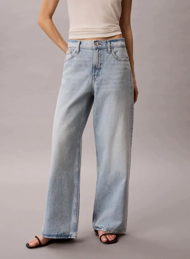 Calvin Klein INDIGO STONE Low Rise Baggy Jeans for Women | Best Price UAE