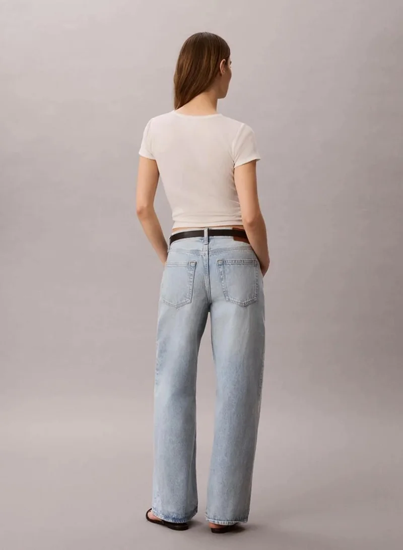 Calvin Klein INDIGO STONE Low Rise Baggy Jeans for Women | Best Price UAE