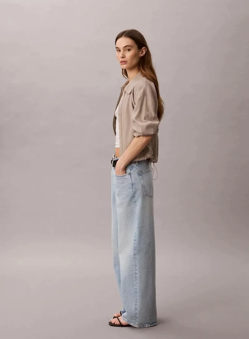Calvin Klein INDIGO STONE Low Rise Baggy Jeans for Women | Best Price UAE