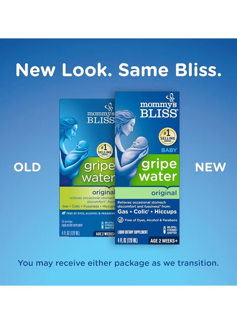 Mommy's Bliss Gripe Water Original, 2 Weeks+, 4 Fl Oz, Packaging May Vary - Image 2