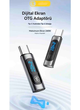 ESSAGER Type-C To Type-C 240W Fast Adapter Converter Digital Display Latest Generation Technology  - Image 4