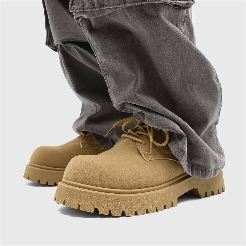 Men's Derby Shoes Low-Top Casual Lace-Up Boots - Image 3