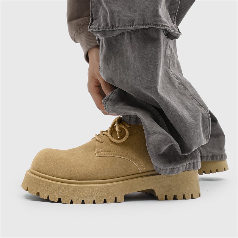 Men's Derby Shoes Low-Top Casual Lace-Up Boots - Image 4