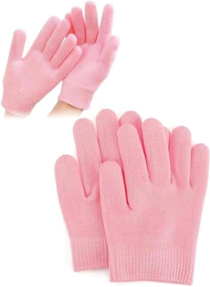 Generic 1 Pair Moisturizing Gloves Finger Moisture Gloves Soft Moisturizing Gloves for Dry Rough and Cracked Hands Silicone gloves Reusable SPA Gel Gloves Moisturizing Whitening - Image 1