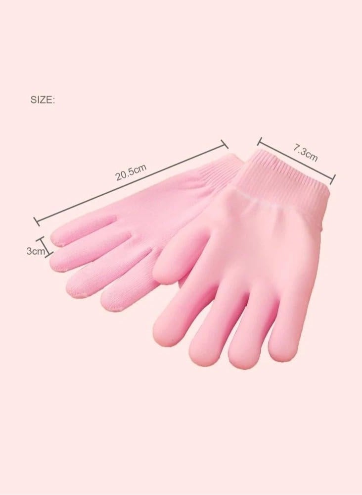 Generic 1 Pair Moisturizing Gloves Finger Moisture Gloves Soft Moisturizing Gloves for Dry Rough and Cracked Hands Silicone gloves Reusable SPA Gel Gloves Moisturizing Whitening - Image 4