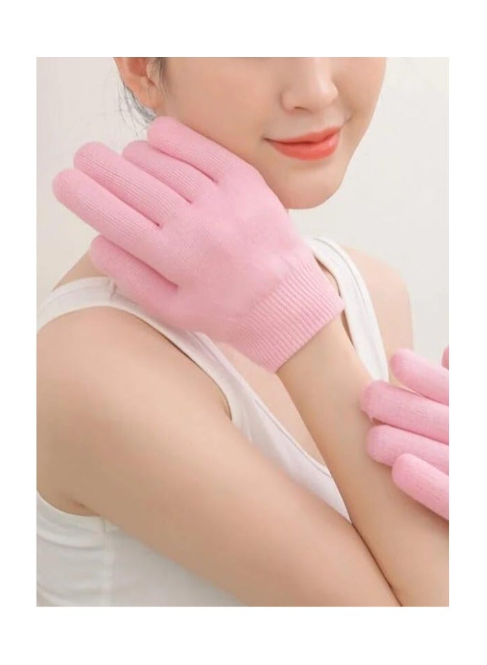 Generic 1 Pair Moisturizing Gloves Finger Moisture Gloves Soft Moisturizing Gloves for Dry Rough and Cracked Hands Silicone gloves Reusable SPA Gel Gloves Moisturizing Whitening - Image 2