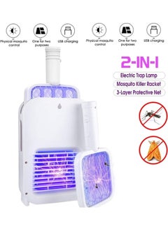 Happy Home Electric Fly Swatter Bug Zapper Mosquito Killer 2-In-1 Swatter Pest With UV LED Light Electric Mosquito Swatter Electric Fly Killer Zapper Insect Racket for Bugs Mosquito Flies Moths Insects  - Image 2