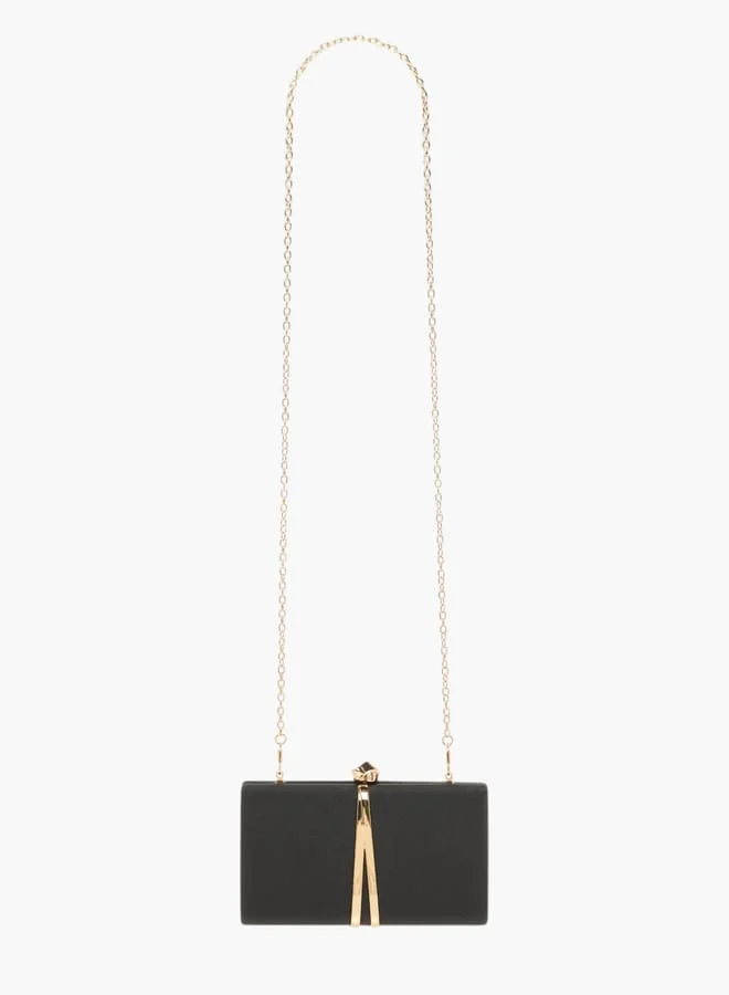 Flora Bella By Shoexpress Women's Textured Clutch with Twist Lock Closure