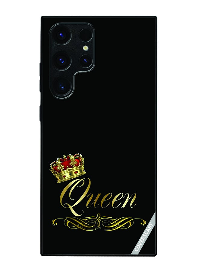 COVERSCART Protective Case Cover For Samsung Galaxy S22 Ultra 5G Queen Design Black