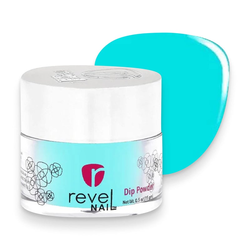 Revel Nail Dip Powder  Blue Powder Dip Nail Polish Chip Resistant Dip Nail Powder with Vitamin E and Calcium DIY Manicure Tiff