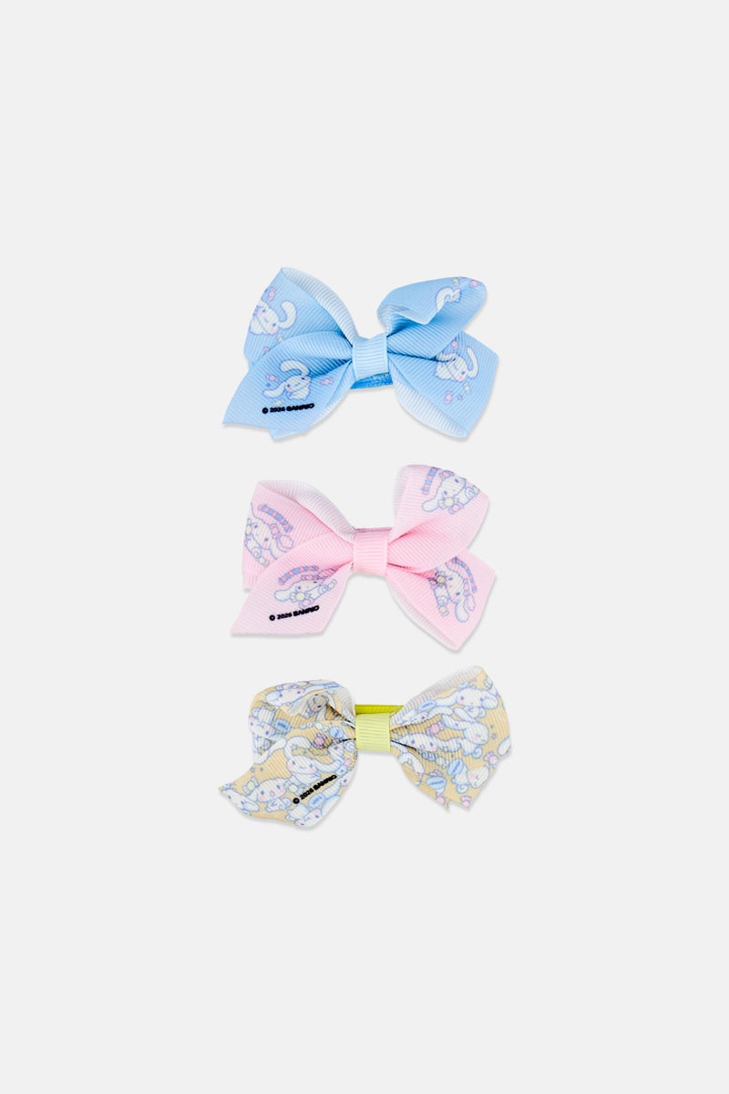 Sanrio Kids Girl 3 Pcs Cinnamoroll Hair Bow Clips, Multicolor - Image 2