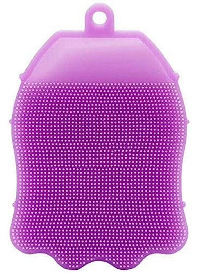 Sampton Shower Silicone Scrub Skin Cleaning Glove Scrub for baby Bath Body Scrubber Cleaning Sponges Dirt Remover Shower Brush(MULTI COLOR) - Image 1