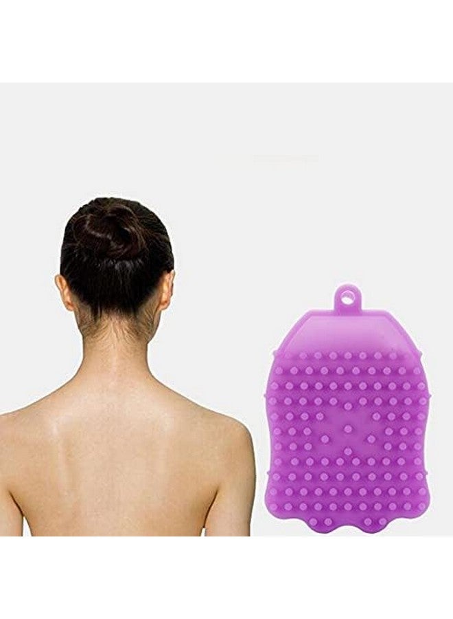 Sampton Shower Silicone Scrub Skin Cleaning Glove Scrub for baby Bath Body Scrubber Cleaning Sponges Dirt Remover Shower Brush(MULTI COLOR) - Image 2