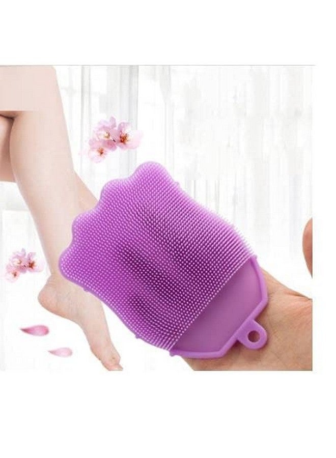 Sampton Shower Silicone Scrub Skin Cleaning Glove Scrub for baby Bath Body Scrubber Cleaning Sponges Dirt Remover Shower Brush(MULTI COLOR) - Image 4