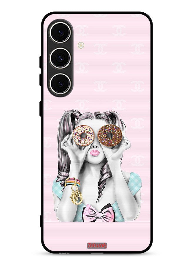 Tolwak Samsung Galaxy S24 FE 5G Protective Case Cover Holding Two Donuts - Image 1