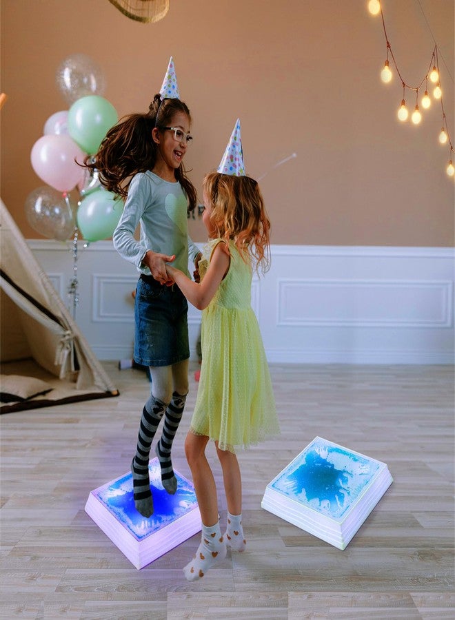 Art3d 12×12 Inch Sensory Interactive Liquid Motion Tiles for Toddlers Kids & Adult - Touch Sensitive 7 Color Changing Flooring Tile for Home Décor, Indoor & Outdoor Activities, 3-Pack - Image 2