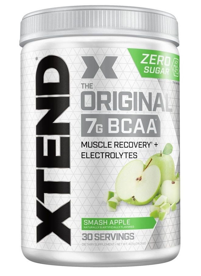 SCIVATION XTEND Original BCAA Powder Smash Apple Sugar Free Post Workout Muscle Recovery Drink with Amino Acids 7g BCAAs for Men & Women - 30 Servings  - Image 1