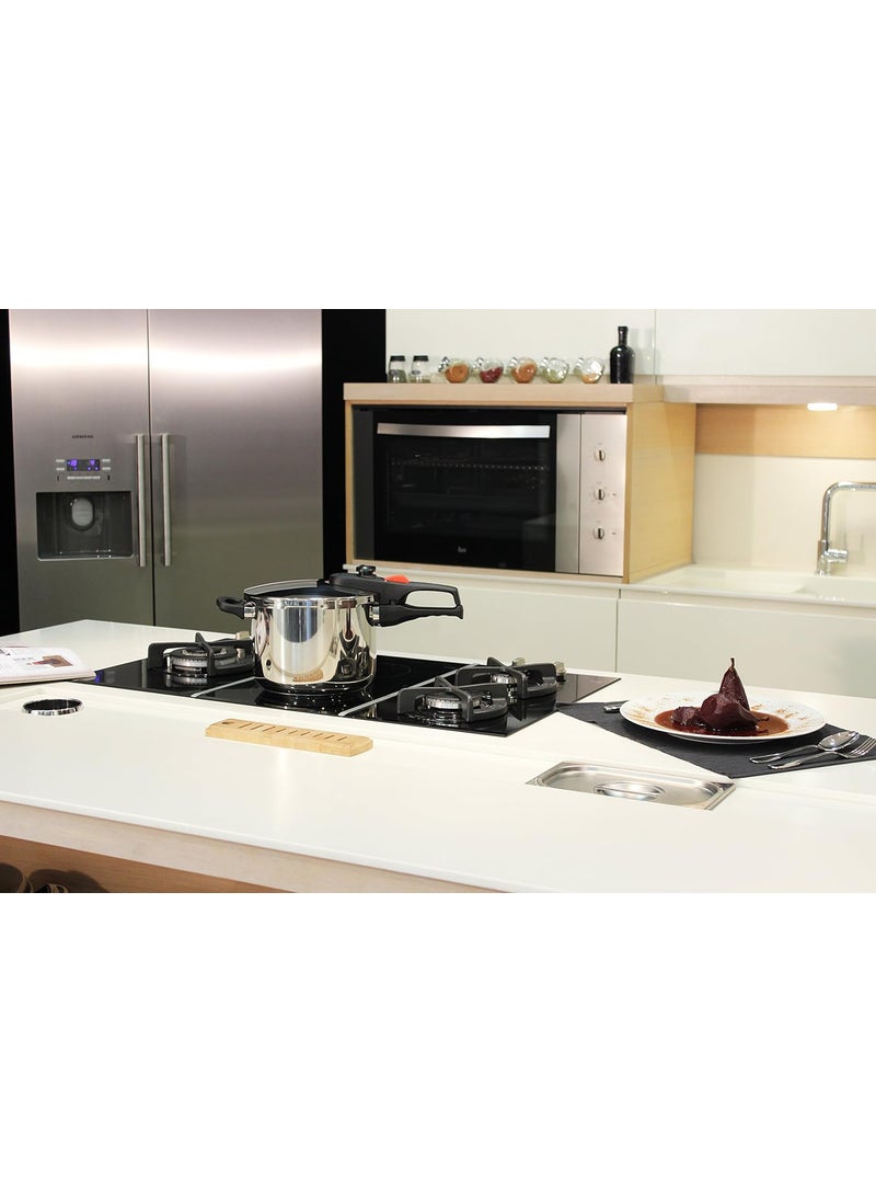 Magefesa MAGEFESA Practika Plus 33Quart Pressure Cooker  1810 Stainless Steel Induction Compatible 5Layer Heat Diffuser Bottom 5 Safety Systems Even Heat Distribution  - Image 2