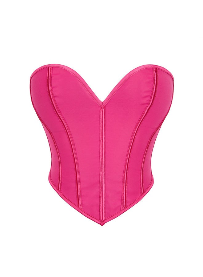 Simple Tummy Control Shapewear Frosted Tube Top Women's Palace Top