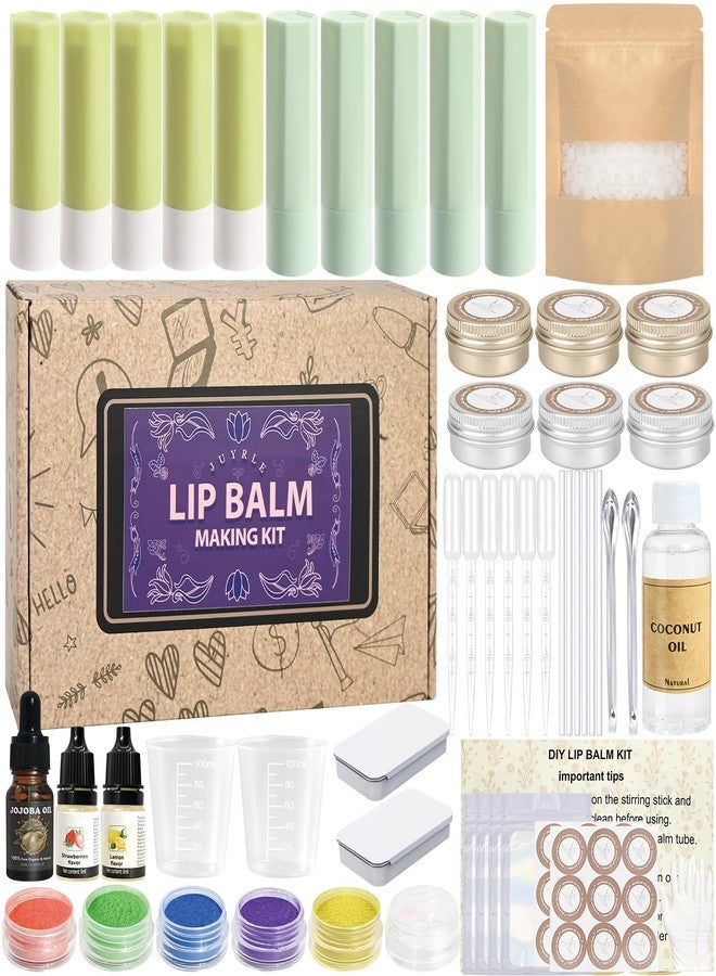 JUYRLE Lip Balm Making Kit- Coconut Lip Gloss Kit with Beeswax, Jojoba Oil, and Coconut Oil for Adults & Girls, Make Your Own Lip Balm- DIY Moisturizing Lip Care - Image 1