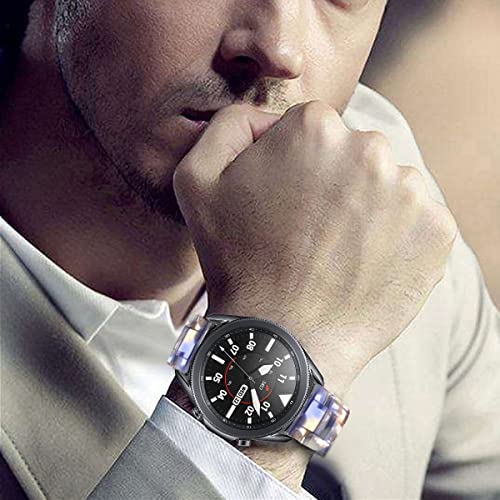 DEALELE Bands Compatible with Samsung Galaxy Watch 46mm / Galaxy 3 45mm / Huawei Watch GT5 / GT5 Pro / 4/4 Pro / GT4 / 3/3 Pro / GT3 46mm, 22mm Colorful Resin Strap for Women Men (Ice blue) - Image 5