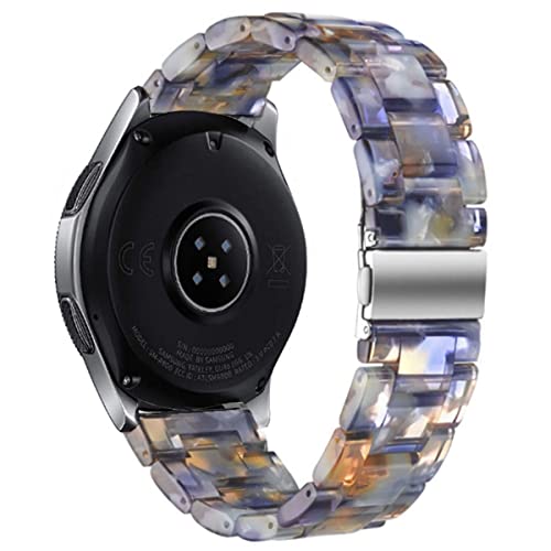 DEALELE Bands Compatible with Samsung Galaxy Watch 46mm / Galaxy 3 45mm / Huawei Watch GT5 / GT5 Pro / 4/4 Pro / GT4 / 3/3 Pro / GT3 46mm, 22mm Colorful Resin Strap for Women Men (Ice blue) - Image 2