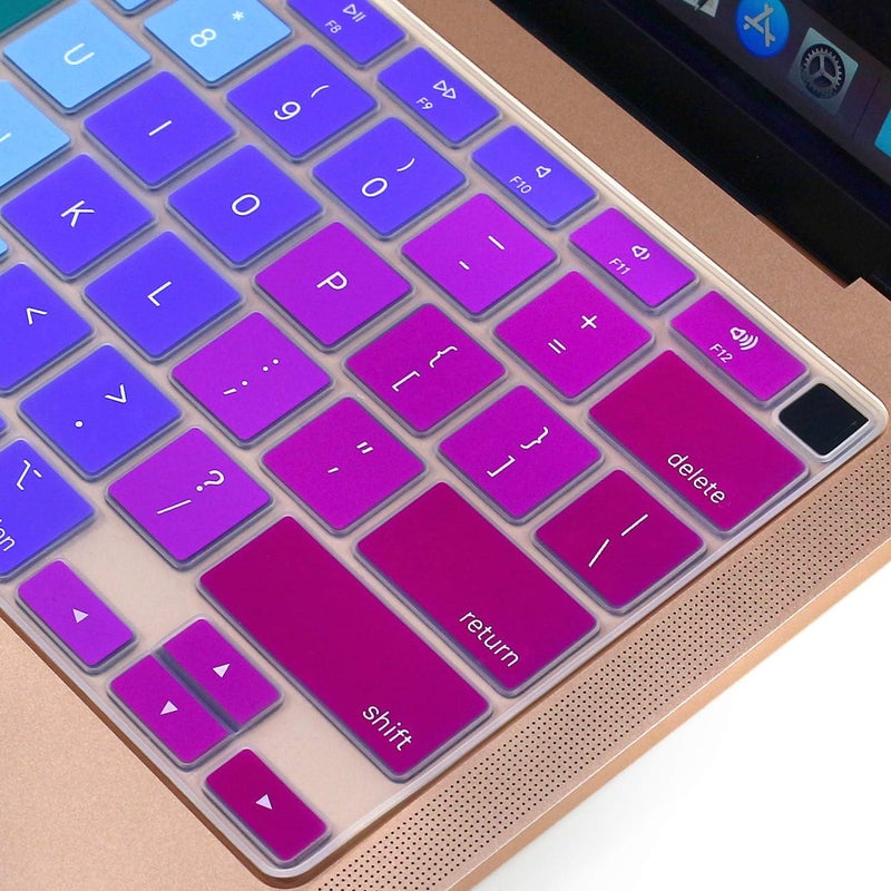MasiBloom Silicone Keyboard Cover Skin for MacBook Air 13.3 inch A2337 M1 Released in Nov. 2020 Touch ID & Retina Display US Layout Ultra Thin Protector Cover Skin - Image 3