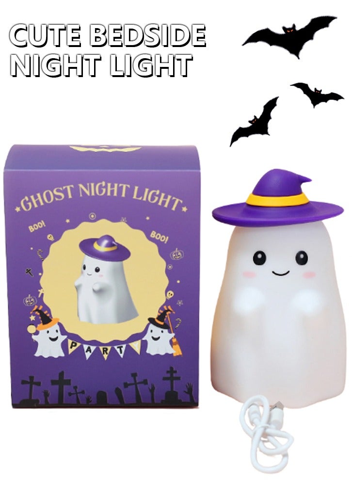 【تصميم إبداعي】: يُضفي مصباح الأطفال الشبح هذا تصميمًا لطيفًا ومرحًا، سيُضفي البهجة والمفاجأة. سواء وضعته على طاولة السرير أو المكتب أو علقته على الحائط، يُمكن استخدامه كإضاءة وديكور. - Image 1