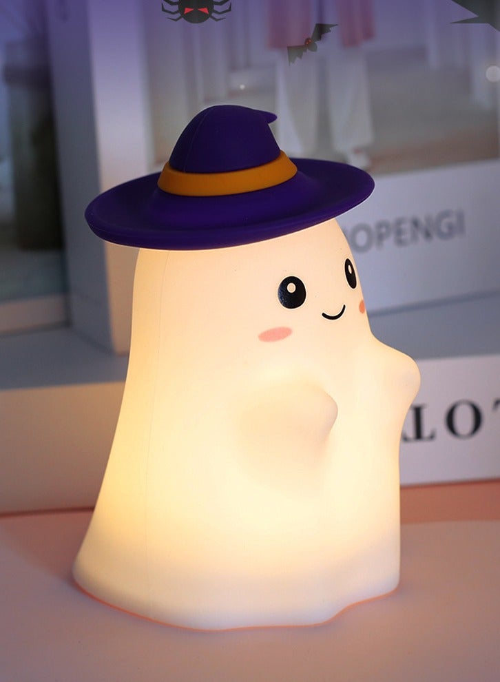 【تصميم إبداعي】: يُضفي مصباح الأطفال الشبح هذا تصميمًا لطيفًا ومرحًا، سيُضفي البهجة والمفاجأة. سواء وضعته على طاولة السرير أو المكتب أو علقته على الحائط، يُمكن استخدامه كإضاءة وديكور. - Image 3