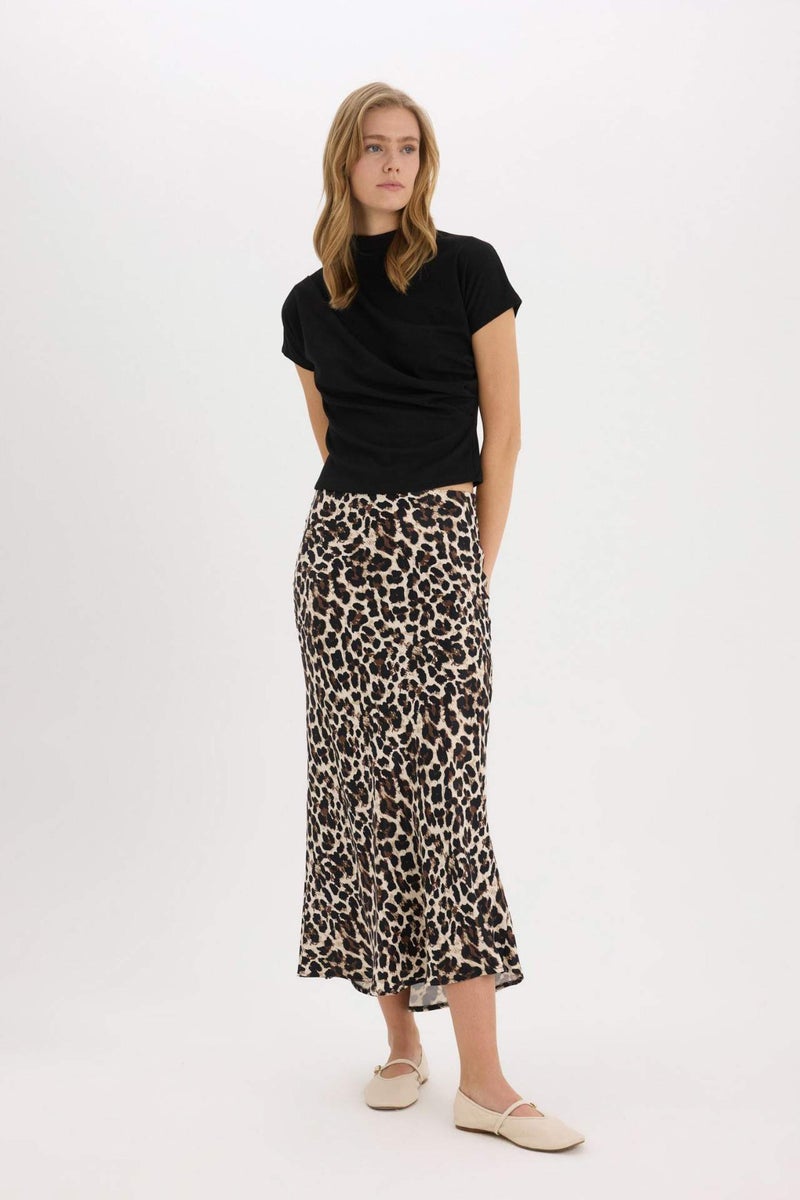 DeFacto A Cut Satin Normal Waist Maxi Skirt - Image 3