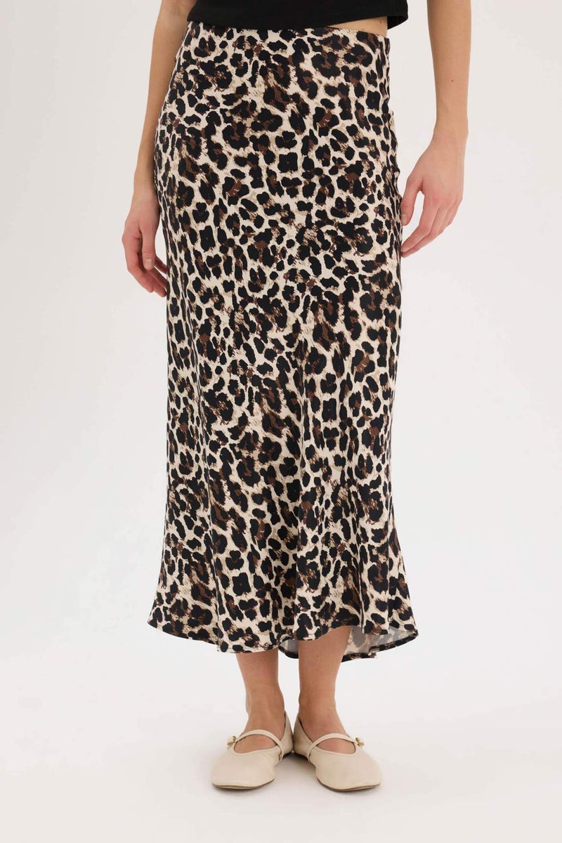 DeFacto A Cut Satin Normal Waist Maxi Skirt - Image 4